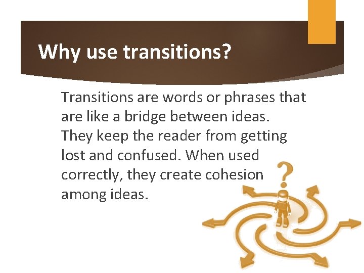 Using Transitions Effectively GRADE 8 Copyright by Write
