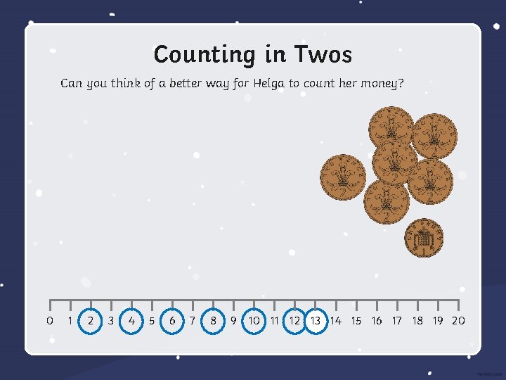 Counting in Twos Can you think of a better way for Helga to count