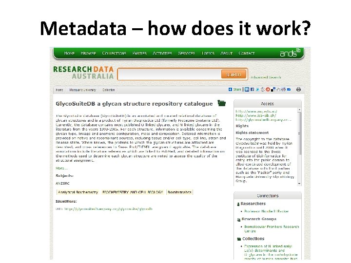 Metadata – how does it work? 