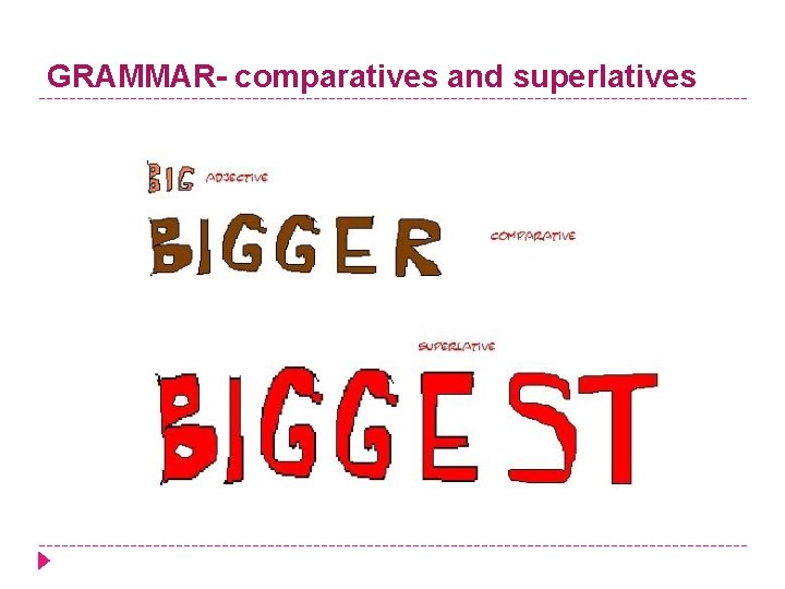 GRAMMAR- comparatives and superlatives 