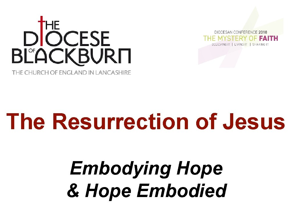 The Resurrection of Jesus Embodying Hope & Hope Embodied 