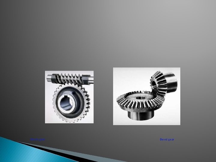 Worm gear Bevel gear Worm gear Bevel gear