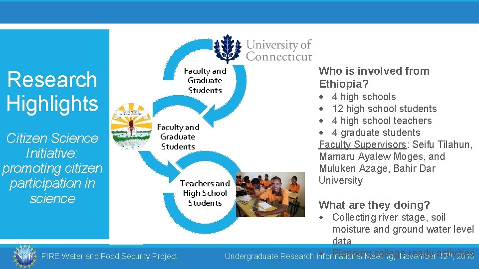 Faculty and Graduate Students Research Highlights Citizen Science Initiative: promoting citizen participation in science