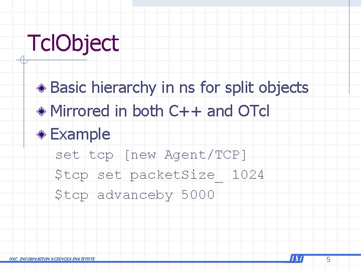 Part II ns Internals 1 Outline Fundamental concept