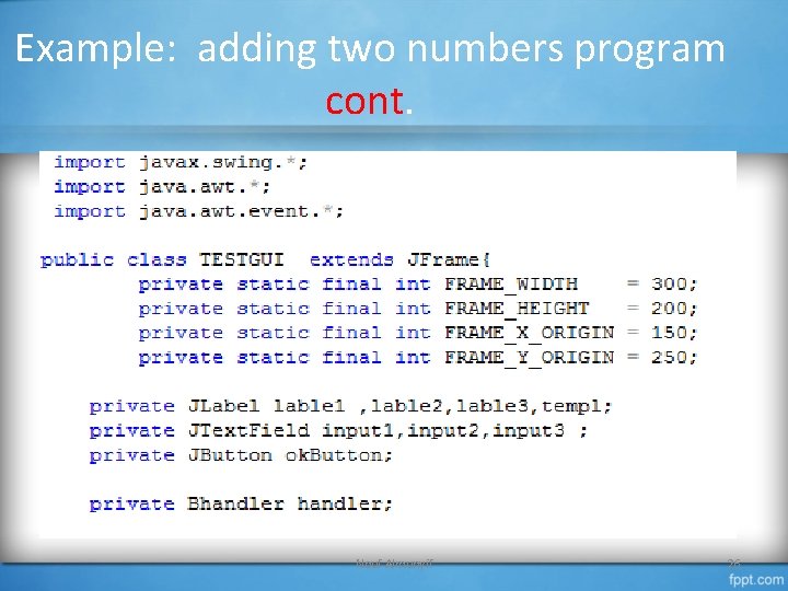 Example: adding two numbers program cont. Nouf Almunyif 26 
