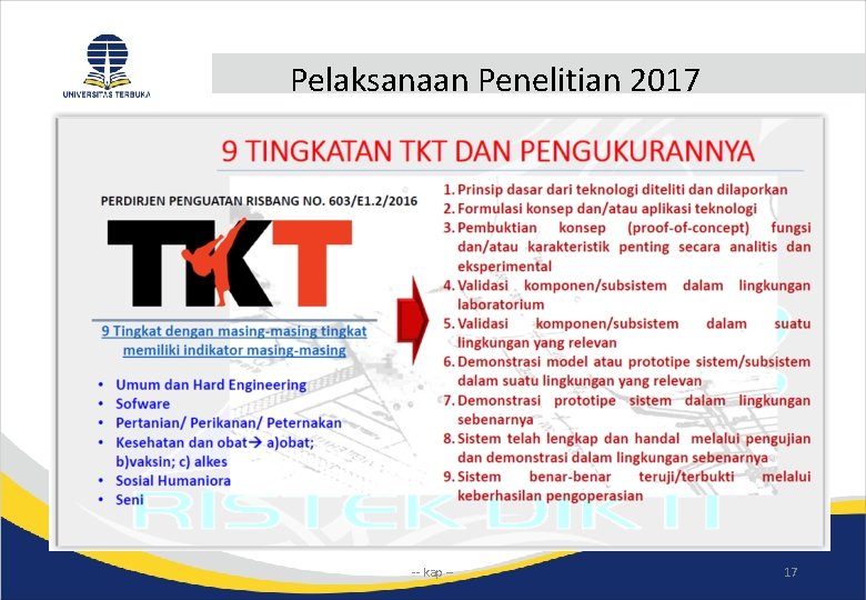 Pelaksanaan Penelitian 2017 -- kap -- 17 