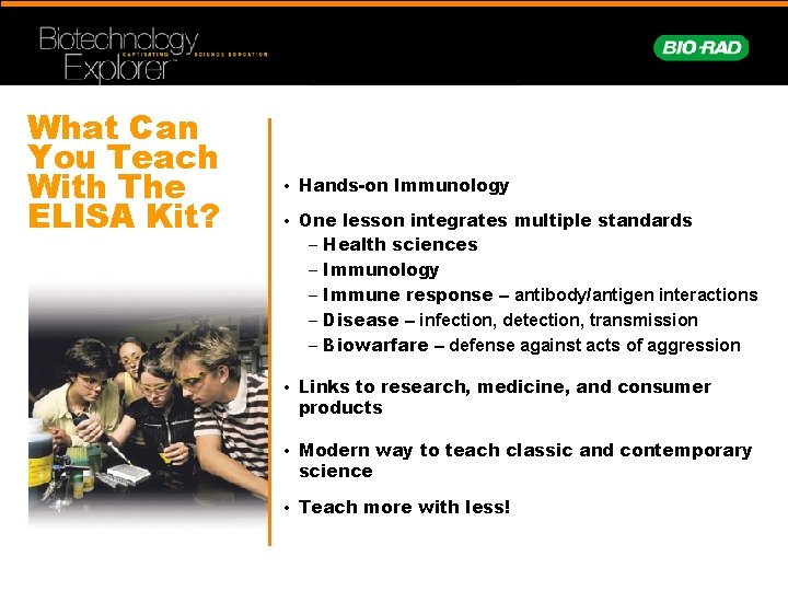 What Can You Teach With The ELISA Kit? • Hands-on Immunology • One lesson