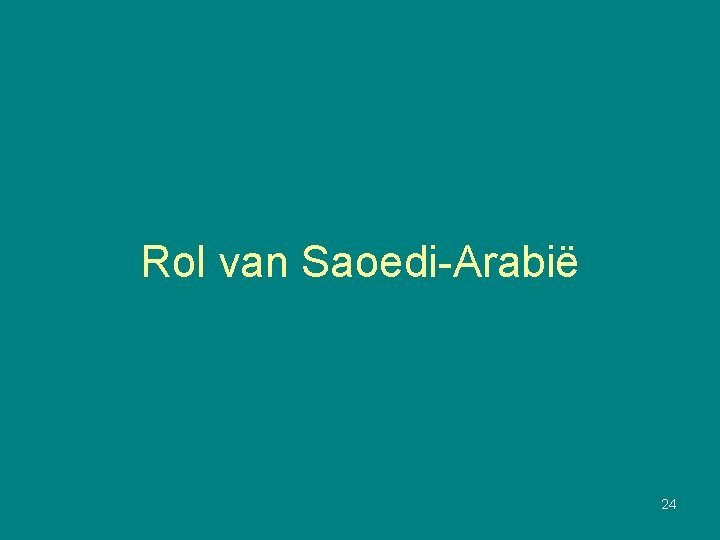 Rol van Saoedi-Arabië 24 