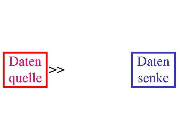 Daten >> quelle Daten senke 