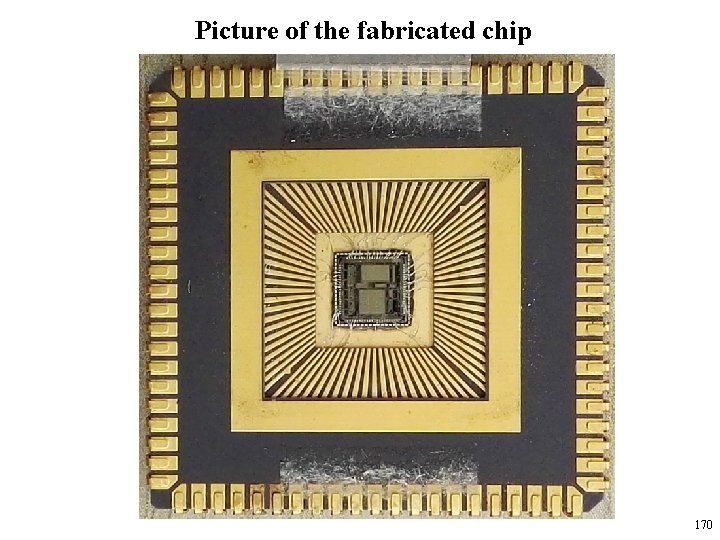 Picture of the fabricated chip 170 