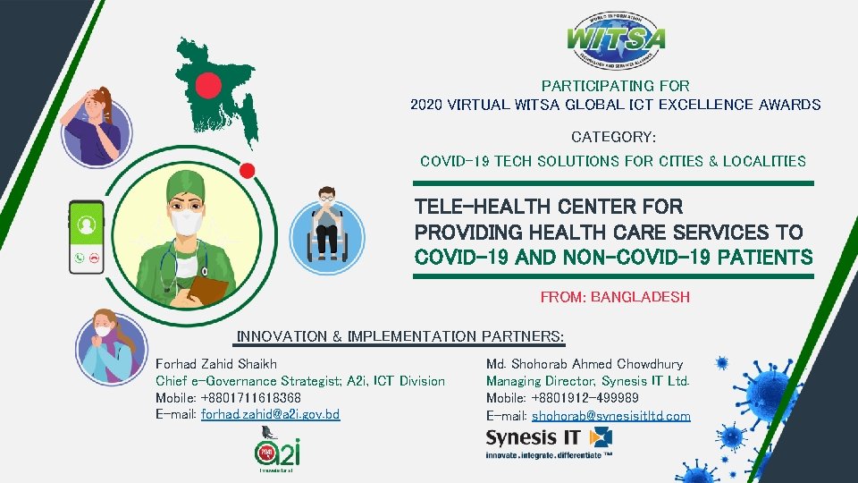 PARTICIPATING FOR 2020 VIRTUAL WITSA GLOBAL ICT EXCELLENCE AWARDS CATEGORY: COVID-19 TECH SOLUTIONS FOR