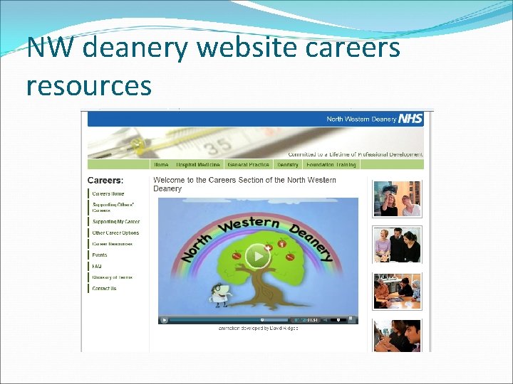 NW deanery website careers resources 