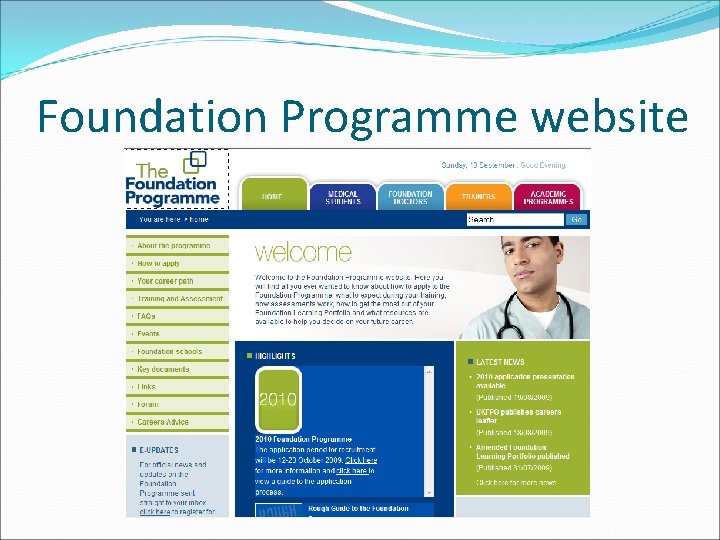 Foundation Programme website 