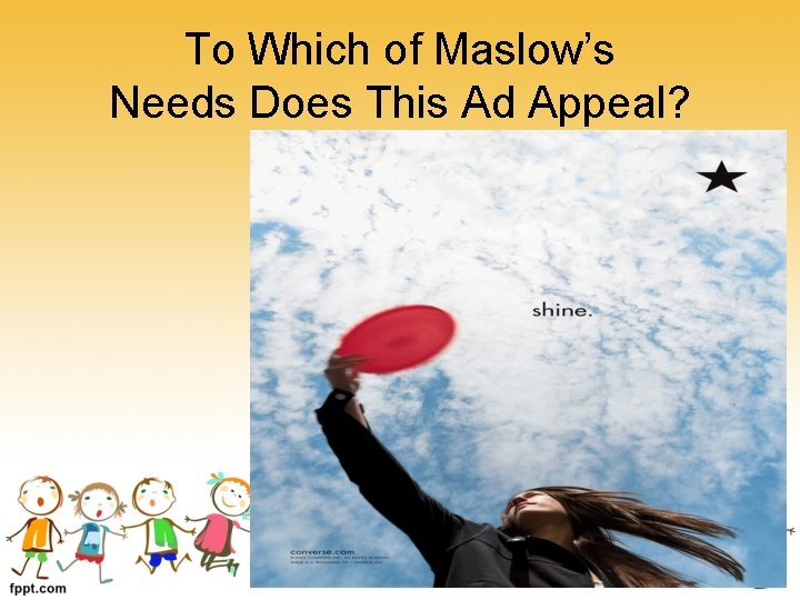 To Which of Maslow’s Needs Does This Ad Appeal? 