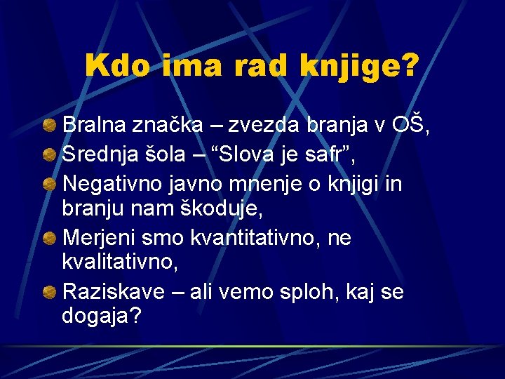 Kdo ima rad knjige? Bralna značka – zvezda branja v OŠ, Srednja šola –