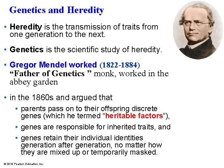Genetics and Heredity • Heredity is the transmission of traits from one generation to