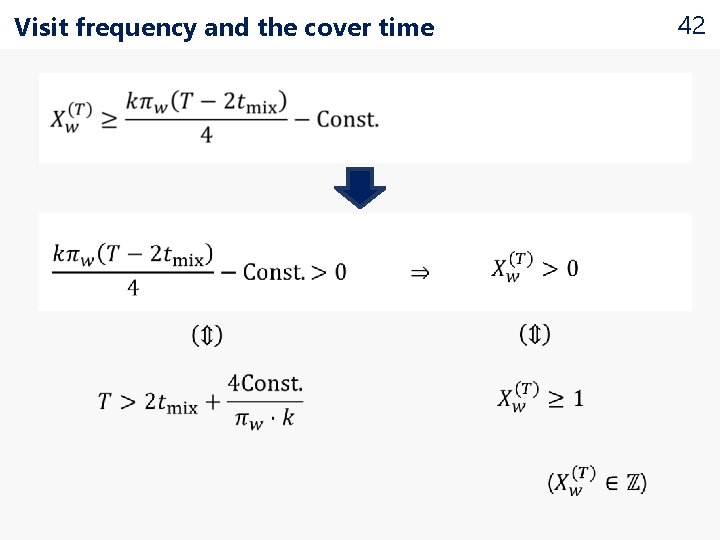 Visit frequency and the cover time 42 