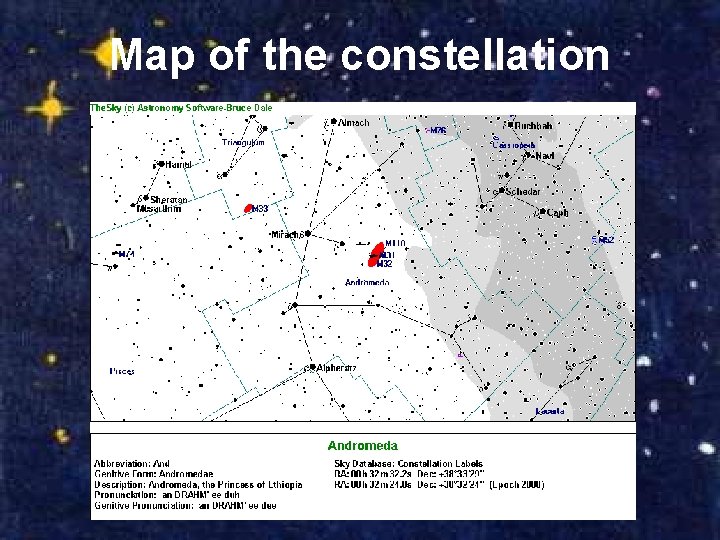 Map of the constellation 