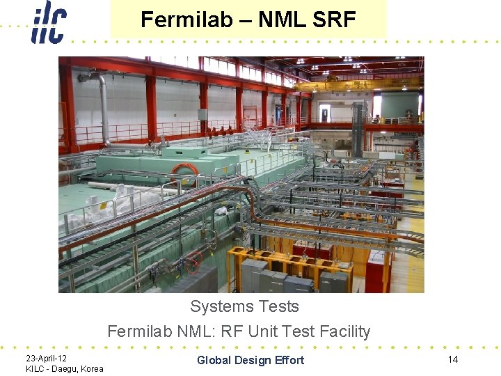 Fermilab – NML SRF Systems Tests Fermilab NML: RF Unit Test Facility 23 -April-12