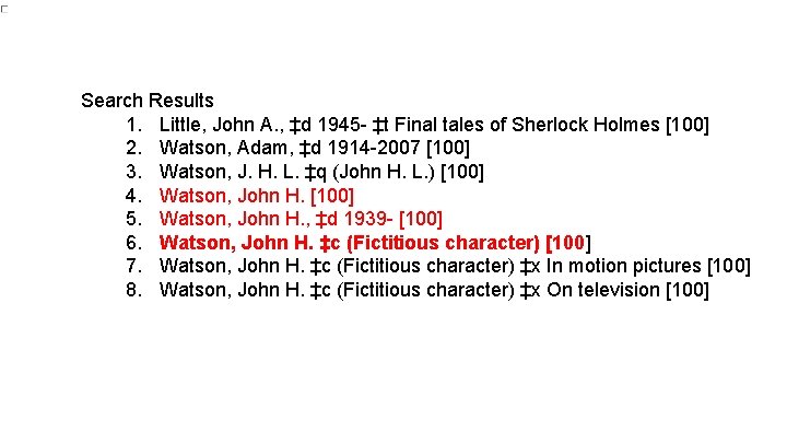 Search Results 1. Little, John A. , ‡d 1945 - ‡t Final tales of