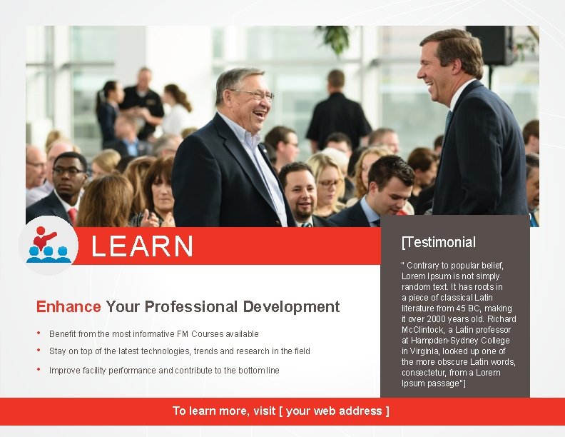 LEARN Enhance Your Professional Development • Benefit from the most informative FM Courses available