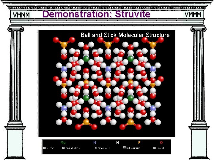 Demonstration: Struvite Ball and Stick Molecular Structure 