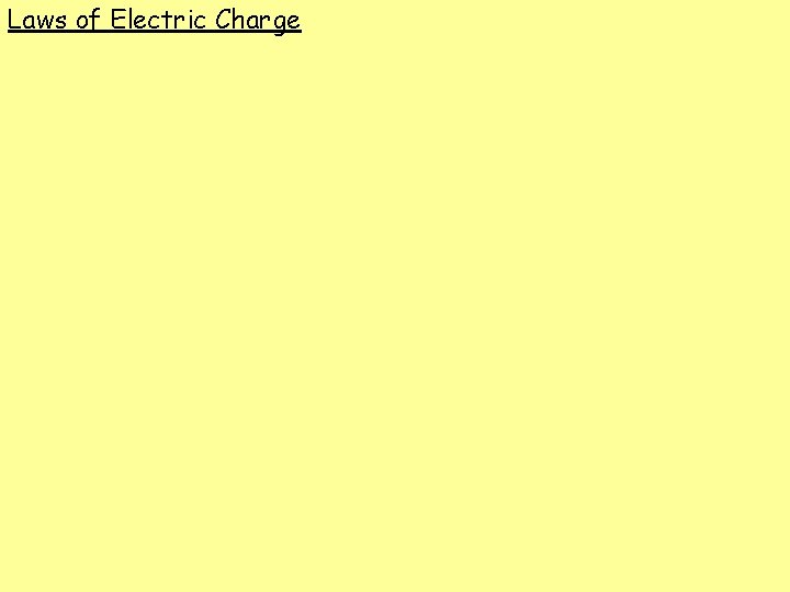 Laws of Electric Charge 