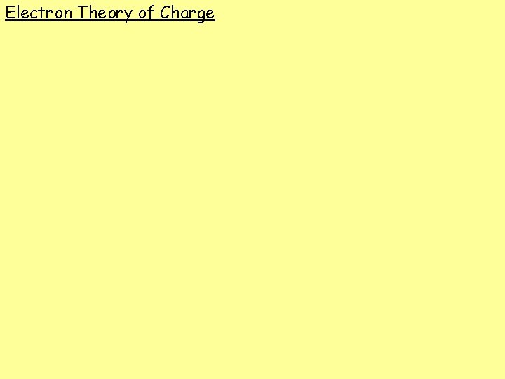 Electron Theory of Charge 