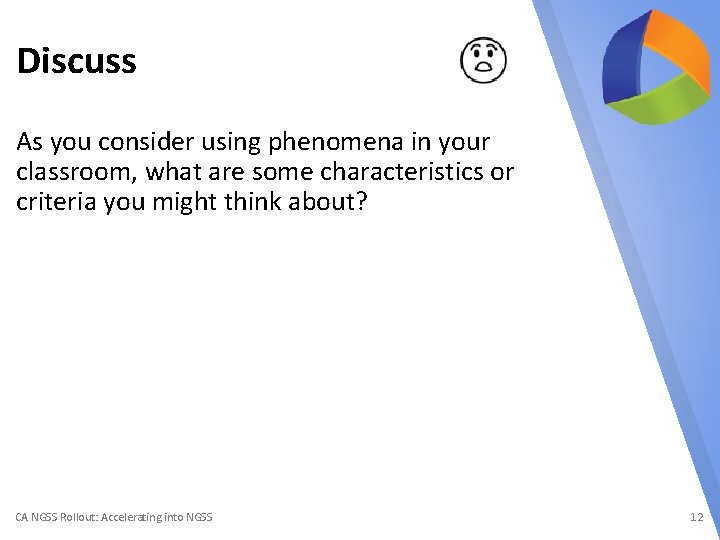 Discuss As you consider using phenomena in your classroom, what are some characteristics or