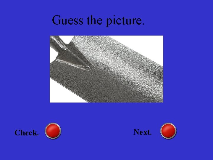 Guess the picture. Check. Next. 