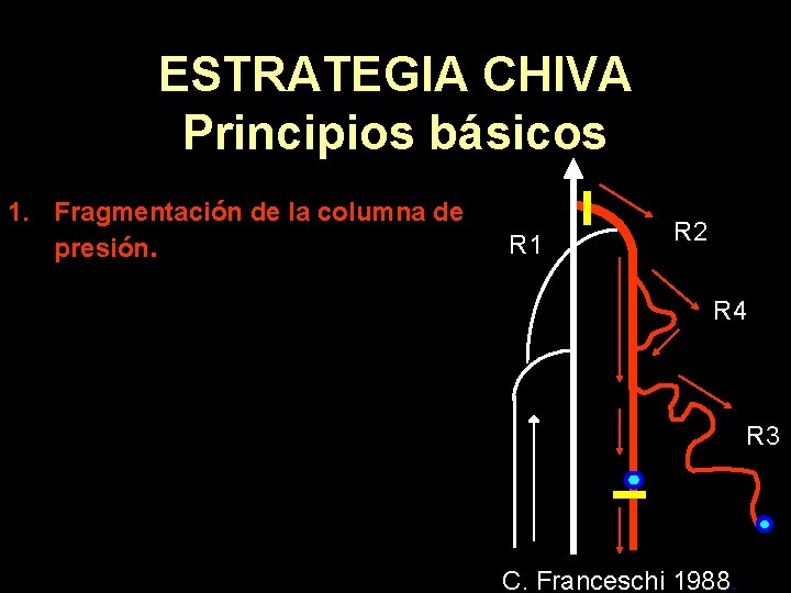 ESTRATEGIA CHIVA Principios básicos 1. Fragmentación de la columna de presión. R 1 R