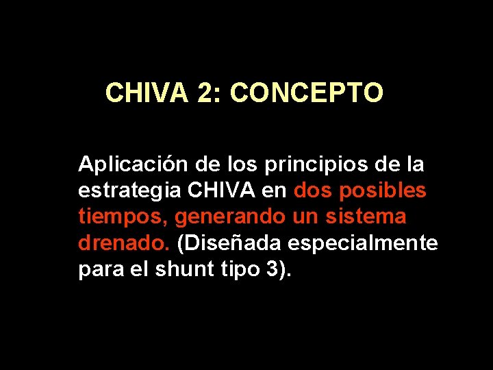 CHIVA 2: CONCEPTO Aplicación de los principios de la estrategia CHIVA en dos posibles