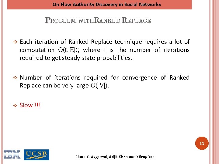 On Flow Authority Discovery in Social Networks PROBLEM WITHRANKED REPLACE v Each iteration of On Flow Authority Discovery in Social Networks PROBLEM WITHRANKED REPLACE v Each iteration of