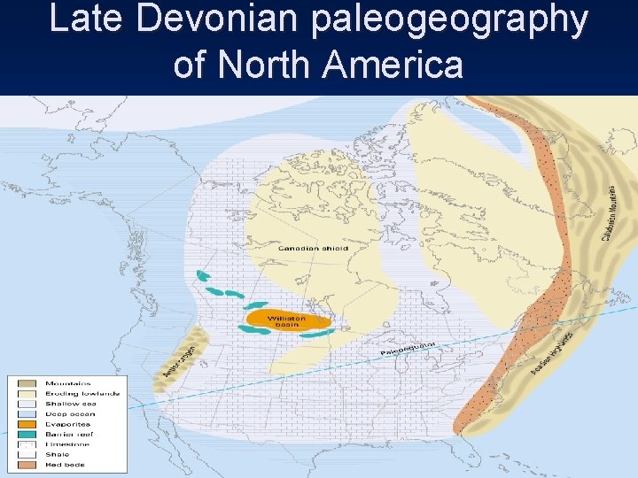 Late Devonian paleogeography of North America 