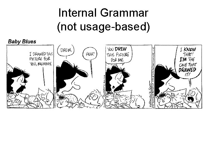Internal Grammar (not usage-based) 