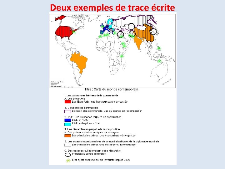 Deux exemples de trace écrite 