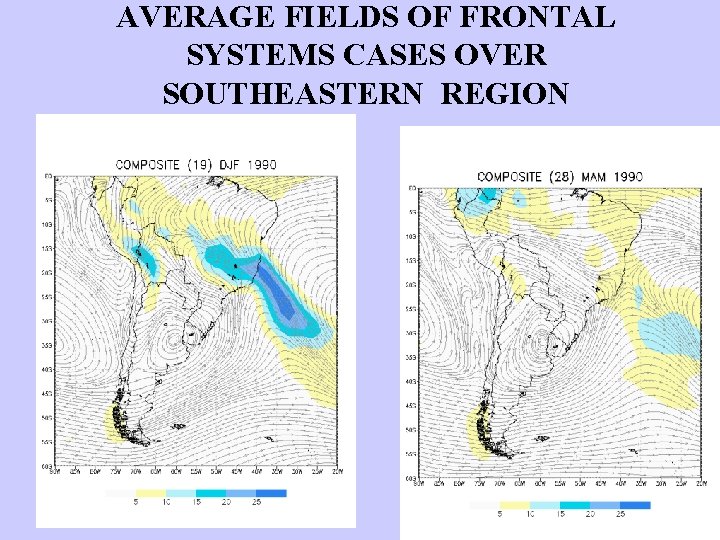 AVERAGE FIELDS OF FRONTAL SYSTEMS CASES OVER SOUTHEASTERN REGION 