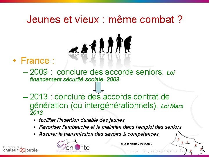 Jeunes et vieux : même combat ? • France : – 2009 : conclure