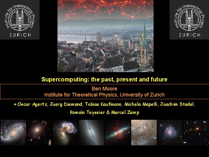 Supercomputing: the past, present and future Ben Moore Institute for Theoretical Physics, University of