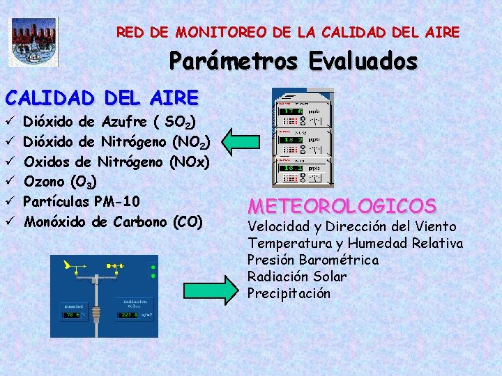 RED DE MONITOREO DE LA CALIDAD DEL AIRE