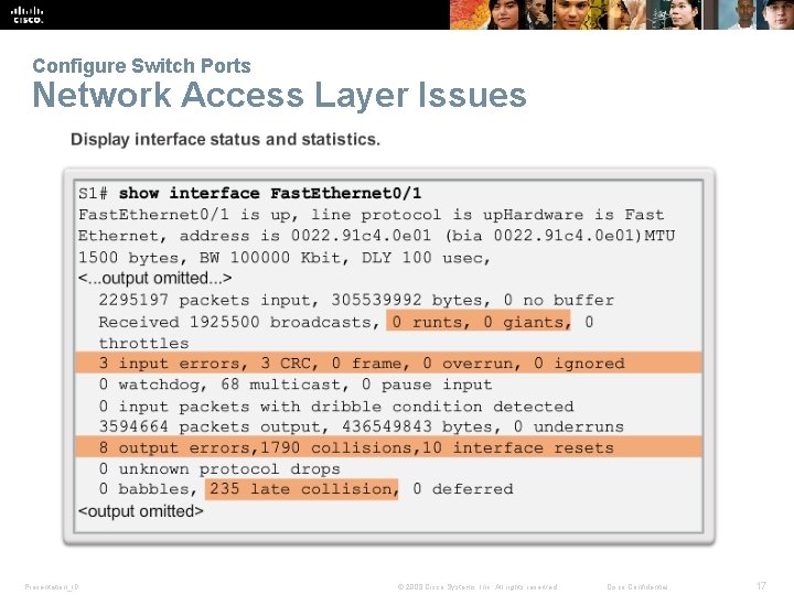 Configure Switch Ports Network Access Layer Issues Presentation_ID © 2008 Cisco Systems, Inc. All