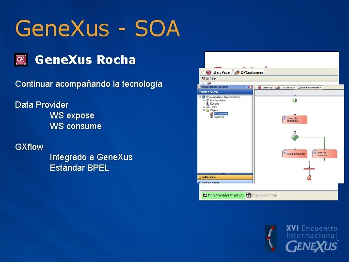 Gene. Xus - SOA Gene. Xus Rocha Continuar acompañando la tecnología Data Provider WS