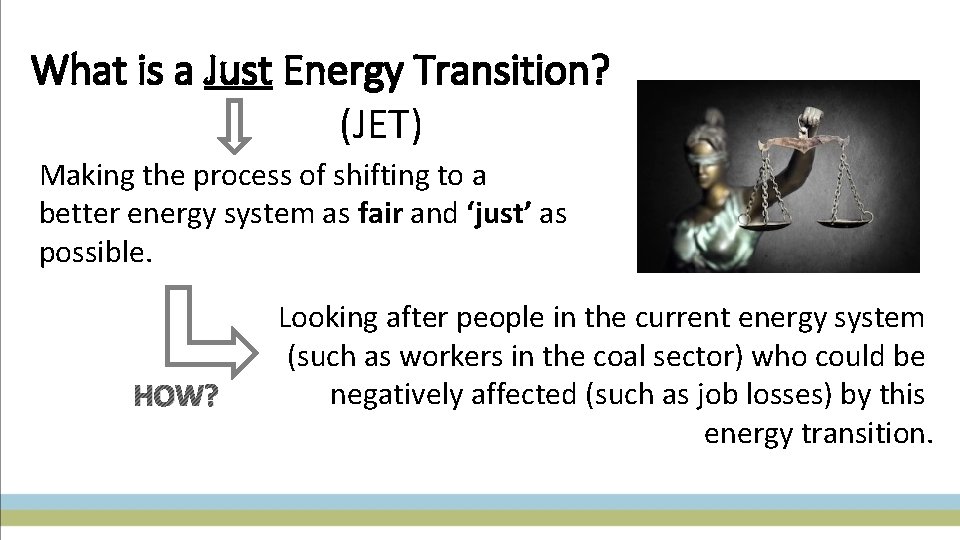 What is a Just Energy Transition? (JET) Making the process of shifting to a