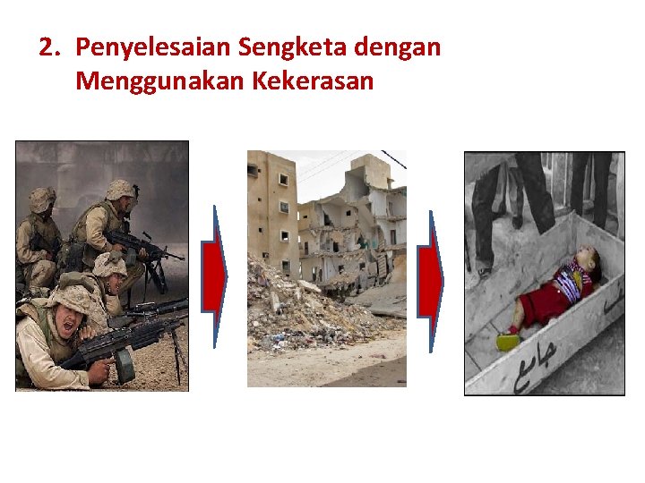 2. Penyelesaian Sengketa dengan Menggunakan Kekerasan 