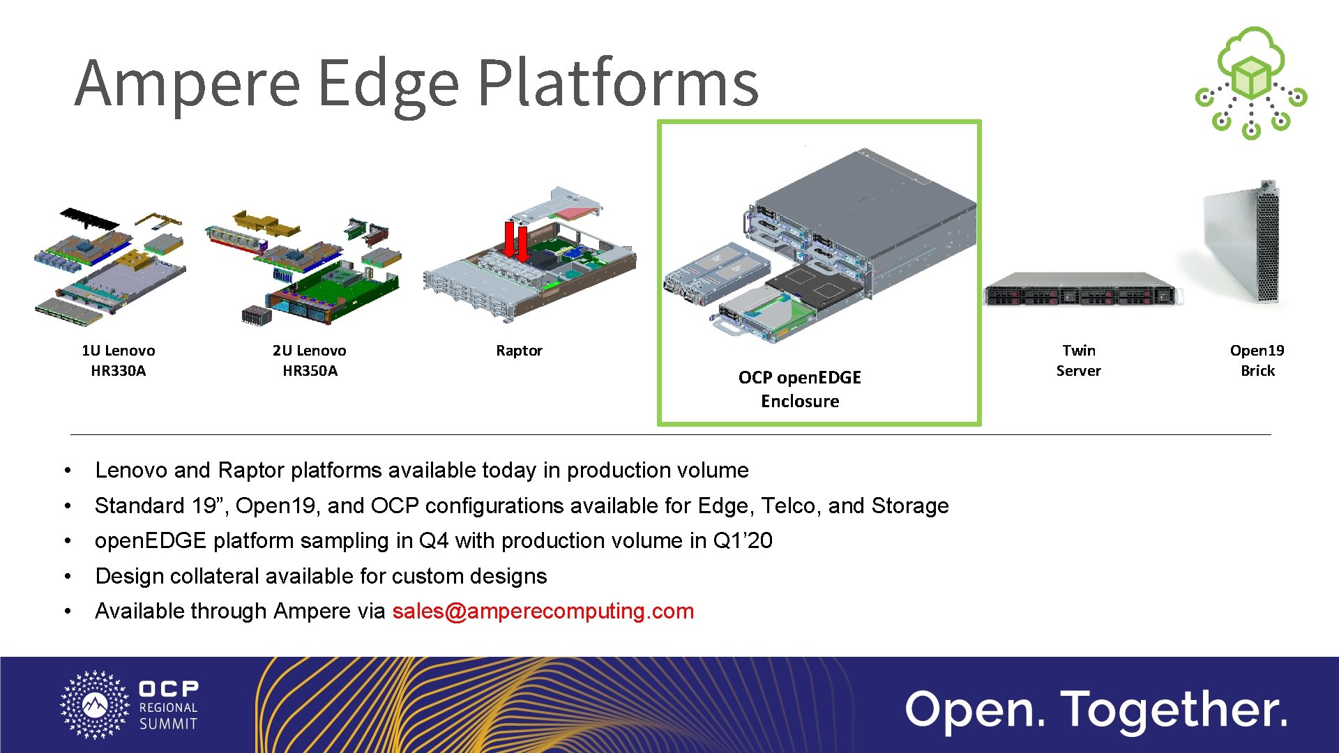 Ampere Edge Platforms 1 U Lenovo HR 330 A 2 U Lenovo HR 350