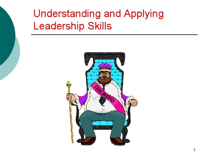 Understanding and Applying Leadership Skills 1 