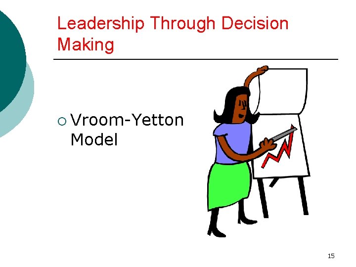 Leadership Through Decision Making ¡ Vroom-Yetton Model 15 