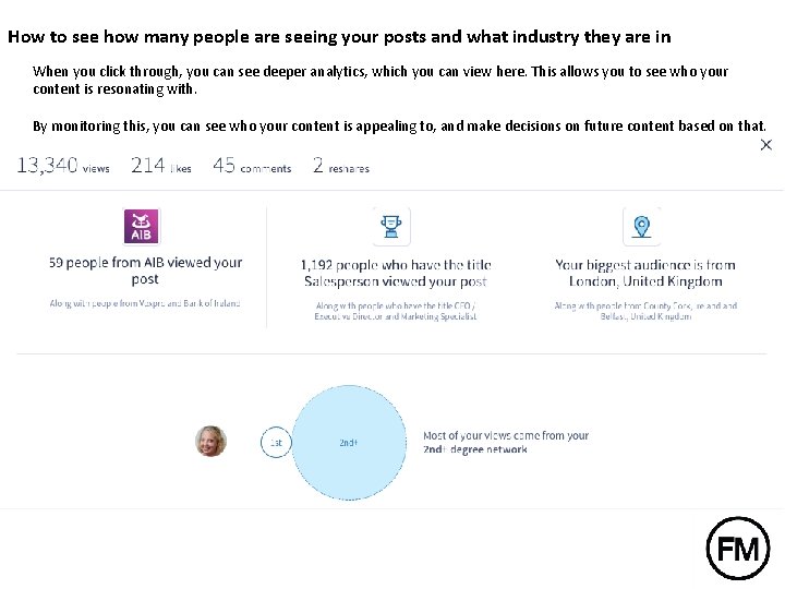 How to see how many people are seeing your posts and what industry they