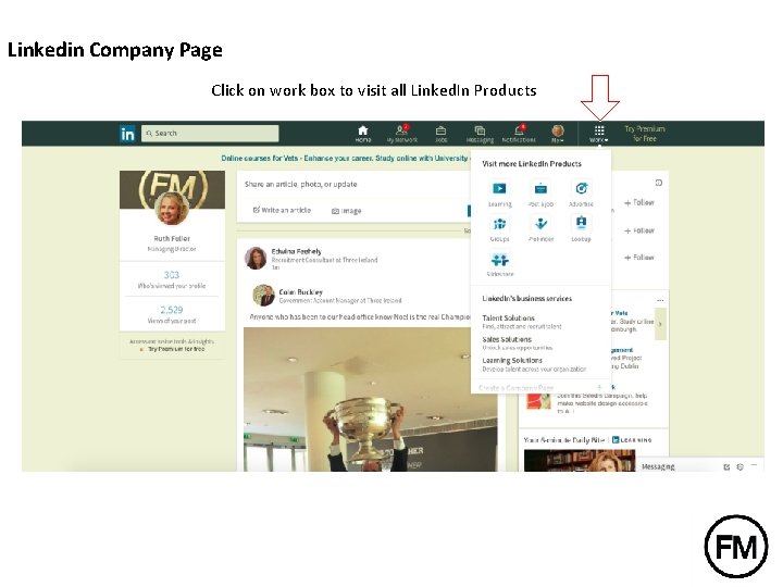 Linkedin Company Page Click on work box to visit all Linked. In Products 