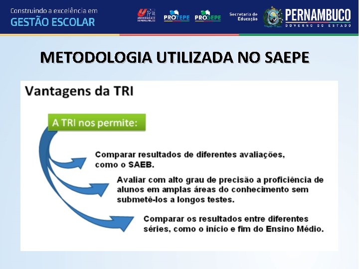 METODOLOGIA UTILIZADA NO SAEPE 